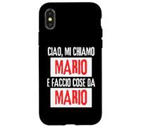 Ciao Sono Mario Faccio Cose Da Mario Personalizzato Ironica Carcasa para iPhone X/XS