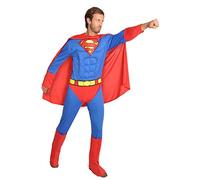 Ciao- Superman disfraz adulto original DC Comics (Talla XL) con músculos acolchados