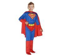 Superman disfraz niño original DC Comics (Talla 3-4 años) con músculos acolchados