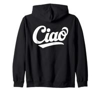 Ciao Tipografía Italia Cultura Italiana Lengua Viaje Sudadera con Capucha