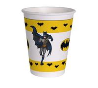 Ciao - Vasos de papel compostables Batman (200 ml), 8 unidades, multicolor, 20276