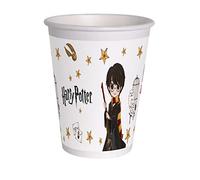 Ciao - Vasos de papel compostables Harry Potter (200 ml), 8 unidades, multicolor, 24042