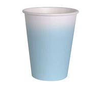 Ciao - Vasos de papel FSC compostables (250 ml), 8 unidades, azul pastel, 34806.