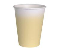 Ciao - Vasos de papel FSC compostables (250 ml), 8 unidades, color amarillo canario, 34807