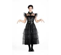 Disfraz Vestido De Baile Wednesday Addams Miércoles Addams Talla M