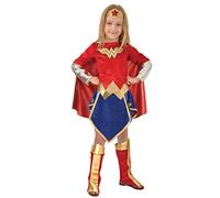 Ciao Wonder Woman Costume Bambina Originale DC Comics (Taglia Anni) Disfraces, Rosso/BLU, 8-10 años Unisex Kids