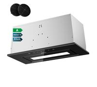 Ciarra Campana Extractor 60cm 460m³/h Recirculación Con Filtros De Carbón (2 Piezas) Hand Movement Control Negro Awb6931b