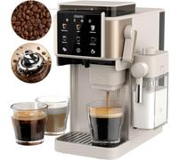 CIARRA CBSACM-D6 Cafetera Espresso con Molinillo y Espumador 15 Bares | Semiautomática para Cappuccino y Latte, Depósito de Granos 80 g PID Control de Temperatura Depósito 1.0L