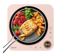 Ciarra Placa de Inducción Portátil 1 Fuego 2000W de Potencia en 8 Niveles, Placa Induccion con cuerpo delgado, Display Táctil, Temporizador, Rose, CBTIH1A-P