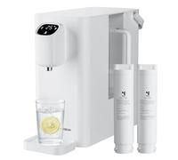 CIARRA X SusGreenable Purificador de Agua por Ósmosis Inversa de Sobremesa, Agua Caliente Instantánea 3s, Filtro RO 4 Etapas, Tanque 2,4L, 5 Temperaturas, Pantalla TDS, Sin Instalación