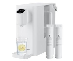 CIARRA X SusGreenable Purificador de Agua por Ósmosis Inversa de Sobremesa, Agua Caliente Instantánea 3s, Filtro RO 4 Etapas, Tanque 2,4L, 5 Temperaturas, Pantalla TDS, Sin Instalación