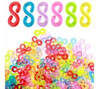 CIATBYYJ 1000 piezas S Clips Loom Cintas Accesorios, Coloridos Loom Cintas Cierres, DIY Rubber Band Joyería Accesorios para la Conexión de Pulseras de Banda Adultos Niños