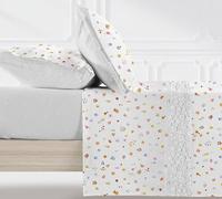 Ciberdescans Juego de Sábanas Groovy 414 Groovy Picnic Floral de Manterol - Estampado Primaveral, Tacto Suave y Fresco, Ideal para Verano (Cama 135/140cm)