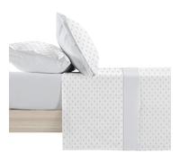 Ciberdescans Sábanas Summer 127 de MANTEROL Peces y Rayas Color Gris. Juego Completo con encimera, Bajera y Funda de Almohada (Cama de 90cm)