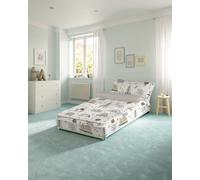 Ciberdescans Saco Nórdico Infantil Rocket Euromoda Naturals Cama 90 (90x190) Algodón 100% 144 Hilos con Cremallera Doble Carro y Fuelle + Bajera Ajustable + Funda Almohada (Sin Relleno)