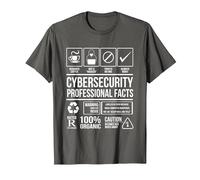 Ciberseguridad Hechos Profesionales Codificación Hacker Camiseta, Hombre, Asfalto, 3XL