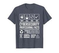 Ciberseguridad Hechos Profesionales Codificación Hacker Camiseta, Hombre, Azul Jaspeado, 3XL
