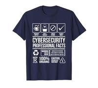 Ciberseguridad Hechos Profesionales Codificación Hacker Camiseta, Hombre, Azul Marino, XL