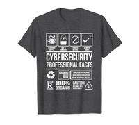 Ciberseguridad Hechos Profesionales Codificación Hacker Camiseta, Hombre, Jaspeado Oscuro, 3XL