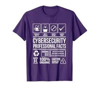 Ciberseguridad Hechos Profesionales Codificación Hacker Camiseta, Hombre, Morado, 3XL