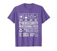 Ciberseguridad Hechos Profesionales Codificación Hacker Camiseta, Hombre, Morado Jaspeado, 3XL