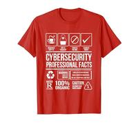 Ciberseguridad Hechos Profesionales Codificación Hacker Camiseta, Hombre, Rojo, 3XL