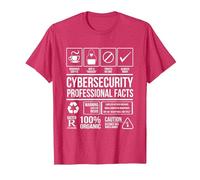 Ciberseguridad Hechos Profesionales Codificación Hacker Camiseta, Hombre, Rojo Jaspeado, 3XL