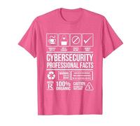 Ciberseguridad Hechos Profesionales Codificación Hacker Camiseta, Hombre, Rosa Jaspeado, 3XL