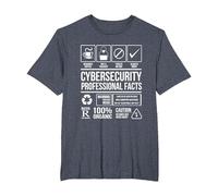 Ciberseguridad Hechos Profesionales Codificación Hacker Camiseta, Hombre Tallas Grandes, Azul Jaspeado, 3X Alto