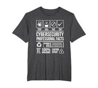 Ciberseguridad Hechos Profesionales Codificación Hacker Camiseta, Hombre Tallas Grandes, Jaspeado Oscuro, 3X Alto