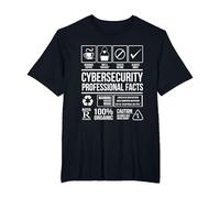Ciberseguridad Hechos Profesionales Codificación Hacker Camiseta, Hombre Tallas Grandes, Negro, 2X Alto