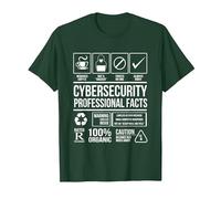 Ciberseguridad Hechos Profesionales Codificación Hacker Camiseta, Hombre, Verde Bosque, 3XL