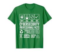 Ciberseguridad Hechos Profesionales Codificación Hacker Camiseta, Hombre, Verde Kelly, L