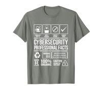 Ciberseguridad Hechos Profesionales Codificación Hacker Camiseta, Hombre, Verde Militar Jaspeado, XL