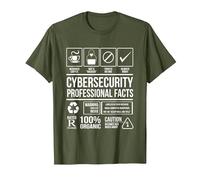 Ciberseguridad Hechos Profesionales Codificación Hacker Camiseta, Hombre, Verde Oliva, 3XL