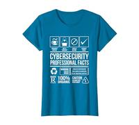 Ciberseguridad Hechos Profesionales Codificación Hacker Camiseta, Mujer, Zafiro, L