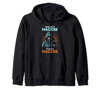 Ciberseguridad Piensa como Hacker Defensa ética Humor Sudadera con Capucha