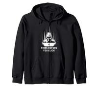 Ciberseguridad piense Antes de Hacer Clic en Diseño de Conciencia Sudadera con Capucha
