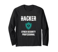 Ciberseguridad Profesional Hacker Shield Hackers Título del puesto Manga Larga