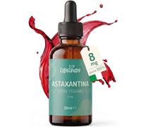 Cibocrudo Astaxantina Natural Pura Alto Dosaje en Gotas 8 mg - 50 ml. Complemento Antioxidante de Alga Haematococcus con Aceite de Oliva Virgen Extra, Vegano, Sin Gluten ni Lactosa.