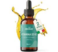 Cibocrudo Vitamina D3 y K2 Gotas 1000 UI - 50ml. Vitamina D3 y K2 MK7 líquida en Aceite de Oliva con Colecalciferol y Menaquinona 50 µg, para Huesos y Dientes. Vegana y sin gluten, para Adultos.