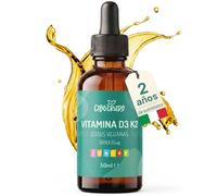 Cibocrudo Vitamina D3 y K2 Gotas 500 UI - 50ml. Vitamina D3 y K2 MK7 líquida en Aceite de Oliva con Colecalciferol y Menaquinona 25 µg, para Huesos y Dientes. Vegana, para Adultos y Niños.