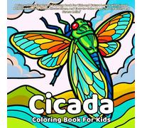 Cicada Coloring Book: A Fun and Relaxing Insect Coloring Book for Kids and Nature Lovers with Simple Bold Line Art, Cute Cicada Illustrations, and Easy-to-Color Pages for Creativity and Stress Relief