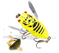 Cicada Fishing Lure - 4cm 5.5g Bait | 3D Holographic Eyes Hard Fishing Lure, Floating Artificial Cicada Bait | Sturdy Fishings Lures For Lake Pond Fishings Use