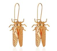 Cicala Pendientes Big Nature Study Victorian Cicada Entomologist Summer Whimsical Bronics Statement JewelryÚtil y atractivo.