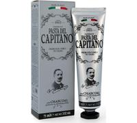 Pasta del Capitano 1905, Pasta de Dientes con Carbón Activo, Pasta de Dientes con Carbón Vegetal Activo que Absorbe Sustancias que Manchan los Dientes, 100% Made in Italy, Tubo de 75 ml