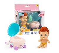 Cicciobello Amicicci Potty Playset, Orinal con muñecas pequeñas, con 2 Efectos de Sonido, Juegos para niños de 3 años, función pipí y Accesorios incluidos