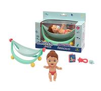 Cicciobello Amicicci, Relax Time, Muñeco Blandito con Balancín y Accesorios, Famosa(CC033000)
