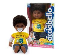 Cicciobello Best Friends - Muñeca Cicciobello de 42 cm con función llanto, muñeca con Camiseta Amarilla con Receta en la Espalda, para niños a Partir de 2 años