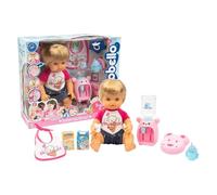 Cicciobello - Breakfast & Pee, muñeca de 30 cm de Altura, Bebe del Vaso y pipí, Incluye Muchos Accesorios para el Desayuno, Juego para niños y niñas a Partir de 2 años